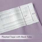 MIULEE Lilac Back Tab Blackout Curtains 72 Inches Long 2 Panels Set for Living Room Bedroom Privacy, Rod Pocket/Pinch Pleat Thermal Insulated Room Darkening Pleated Light Blocking Drapes