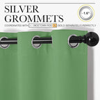 NICETOWN Forest Green Kitchen Blackout Short Curtain Panels for Bedroom, 2 Panels, W42 x L45 -Inch, Thermal Insulated Grommet Top Blackout Draperies and Drapes