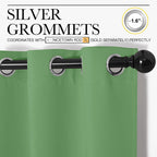 NICETOWN Froest Green Blackout Curtains 54 inches Length for Cafe, 2 Panels, 34" Wide, Thermal Insulated Decoration Drapes for Small Window