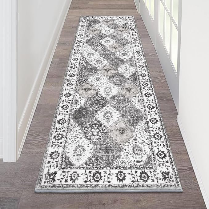 HEBE Hallway Runner Rug 2'x6', Washable Non Slip Kitchen Rug Runner