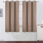 LEMOMO Cappuccino Blackout Curtains 38 x 54 Inch Length/Set of 2 Curtain Panels/Thermal Insulated Room Darkening Blackout Curtains for Bedroom