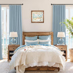 Dusty Stone Blue Completely Blackout Curtains Back Tab Loop Pocket Bedroom Draperies Window Treatment Soundproof Thermal Black Out Long Curtains for Living Room Nursery 52 x 102 Inch Length 2 Panels
