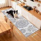 HEBE Hallway Runner Rug 3'x12' Washable Vintage Distressed Area Rugs Non Slip Laundry Rug Runner Boho Floor Carpet Runners for Hallways Entryway Laundry Room Kitchen Bathroom