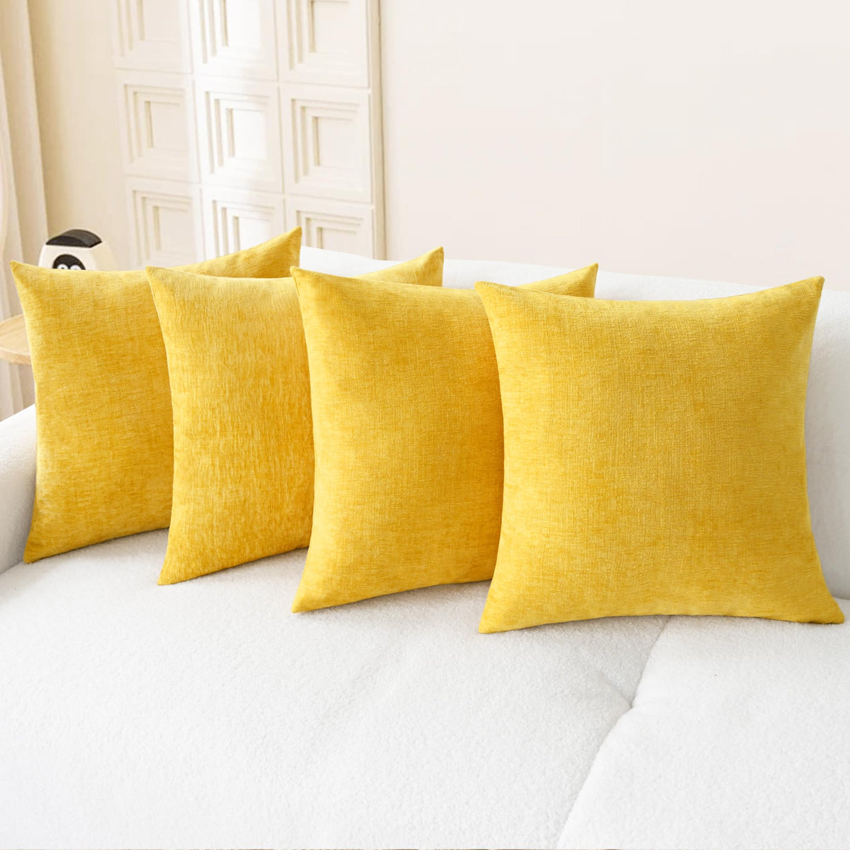 CaliTime Decorative Couch Throw Pillow Covers 18 X 18 Inches Baby Blue