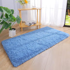 Chicrug Soft Runner Rug for Bedroom Living Room Plush Fluffy Rug 2x4 Feet, Shag Furry Runner Rug Carpet Non Shedding for Nursery Children Kids Girls Room Home Decorative, Cobalt Blue