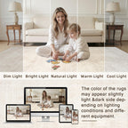 Luxturiy 5x7 Area Rugs Living Room: Bedroom Neutral Washable Carpet Beige