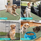OLANLY Dog Door Mat for Muddy Paws 30x20, Absorbs Moisture and Dirt, Absorbent Non-Slip Washable Doormat, Quick Dry Chenille Mud Mat for Dogs, Entry Indoor Entryway Carpet for Inside Floor, Sage Green
