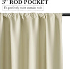RYB HOME 100% Blackout Short Curtains for Small Window, Thermal Insulated
