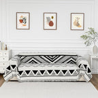 MYSKY HOME Couch Cover for Sectional Sofa Set Boho Geometric Furniture Sofa Cover Washable for Dog Cat Pets Couch Cover 3 Seat Sofa Chenille Couch Protector Multi-Use Couch Covers Blanket,71" X134"