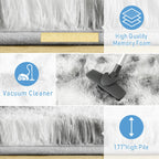 LOCHAS 8x10 Area Rugs Fluffy Living Room Bedroom Rug, Tie-Dyed Grey & White