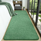 AROGAN Washable 2x8 Runner Rug for Hallway, Long Runner Rugs wtih Soft Memory Foam for Bedroom, Non Slip Backing Carpet Runners for Hallways, Kitchen, Bathroom, Entryway Home Decor, Matte Green