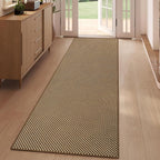 YDKGL 2x6 ft Kitchen Runner Rugs Mat Non Slip Woven Runners for Hallways Washable, Soft Long Entryway Laundry Hall Floor Runner Carpet for Indoor Backdoor Bedroom Living Room, Dark Brown/Coffee