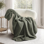 EVERGRACEHOME Chunky Chenille Knit Throw Blanket, 60 x 80, Terracotta Clay