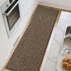 BEQHAUSE Kitchen Runner Rugs 20"x48", Non-Slip Kitchen Mats for Floor, Super Absorbent and Stain Resistant Kitchen Rug, Machine Washable Rugs for Kitchen, Hallway, Laundry & Sink, Brown
