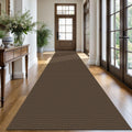 KOZYFLY Extra Long Runners for Hallways 3x16 ft Washable Kitchen Runner Non Slip Rubber Backed Hallway Rug Cotton Entryway Runner Rug Floor Carpet for Indoor Hall, Kitchen, Stair, Reddish Brown/Coffee