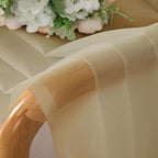 OWENIE Gold Sheer Curtains 84 Inch Length 2 Panels Set, Light Filtering Voile Fimly Sheer Drapes for Living Room/Bedroom, 2pcs, Gold Solid Rod Pocket Sheer Curtains, Each 42" W x 84" L