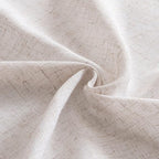 MIULEE Natural White Linen Curtains 72 Inch Length for Bedroom Living Room, Soft Thick Linen Textured Window Drapes Semi Sheer Light Filtering Rod Pocket Back Tab Farmhouse Cream Ivory, 2 Panels