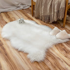 MIULEE Fluffy Area Rug 2x3 ft Faux Fur Sheepskin Rug for Bedroom White
