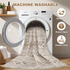 Nakagishi Boho 10x12 Area Rug Living Room Rugs Machine Washable Dark Brown