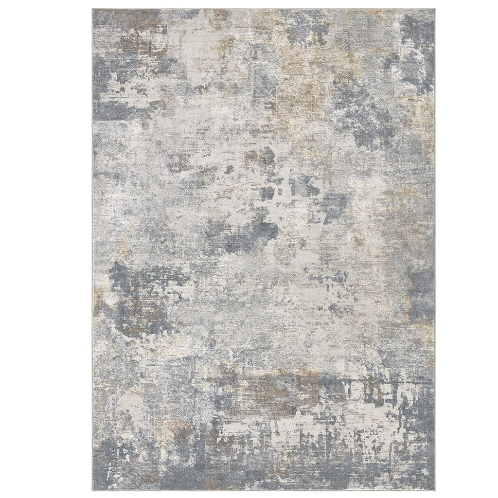 UERMEI 7x9 Area Rug Living Room Rugs - Washable Neutral Modern Abstract Soft Thin Large Rug Indoor Floor No Slip Rug Carpet for Bedroom Under Dining Table Home Office Decor - Blue Grey