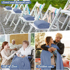 Buryeah 12 Pcs Flannel Throw Blanket Bulk 50 x 60 in Sleepover Blanket Outdoor Wedding Throw Lightweight, Oeko-tex Standard 100 Certified for Sofa Homeless Gifts (Royal Blue)