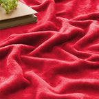 BEDELITE Fleece Blanket Soft Plush Throw for Couch Red 50"x70"