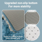 Soft Runner Rugs for Bedroom Hallways, 2x3 Abstract Blue Fluffy Shag Throw Area Rug Non Slip for Bedside Dorm, Long Shaggy Furry Carpet for Nursery Living Room