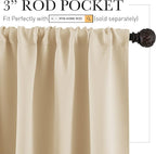 RYB HOME Short Curtains for Bedroom, Room Darkening Insulated