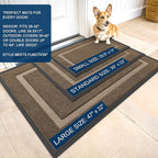 OLANLY Front Door Mat Outside 71x23, All-Season Heavy-Duty Rubber Doormat