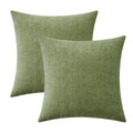 MIULEE Soft Chenille Euro Throw Pillow Covers Sage Green 22x22 Pack of 2