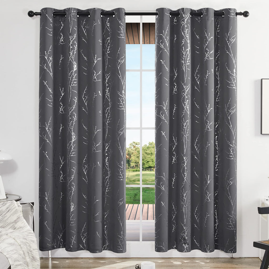 Deconovo Living Room Curtains 108 Inch Long, Blackout Curtains for Bedroom