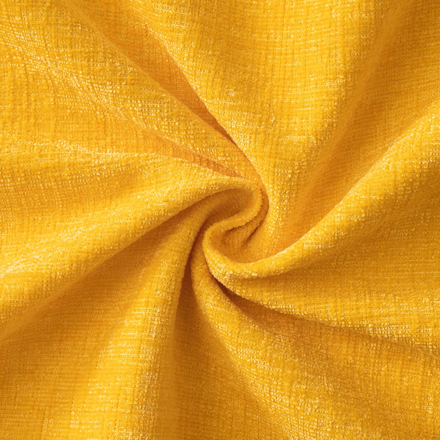 MIULEE Soft Chenille Throw Pillow Covers Goose Yellow 18x18 Inch Pack of 2