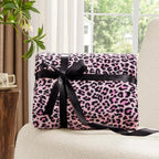 BEDELITE Fleece Blanke for Couch & Bed Pink Leopard Throw Blanket – Soft & Cozy Cheetah Blanket for Sofa, Lightweight Fleece Animal Print Decor, for Women 50"x 60", Pink