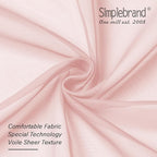 Simplebrand Blush Sheer Curtains 72 Inches Long 2 Panels for Living Room, Rod Pockets Airy Window Treatments Voile Sheer Black Curtains Panels Lightweight for Front Back Patio Glass Door, 42" Width