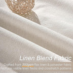 Extra Wide 60 Inch Blackout Curtains 96 Inches Long for Living Room Natural Rustic Textured Linen Back Tab Pleated Dining Room Office Insulated Ceiling Track Window Drapes 60"W x 96"L 2 Panels