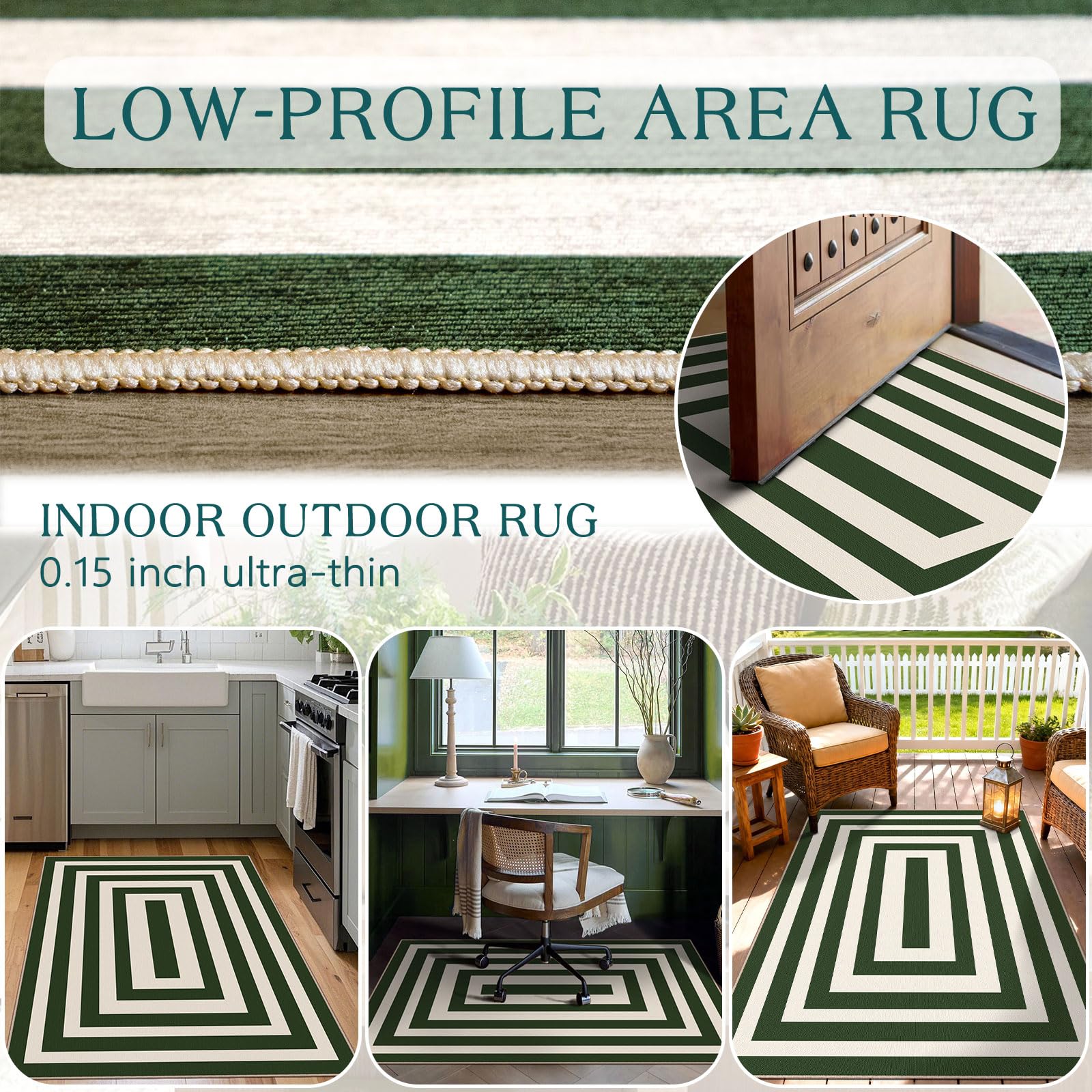 Othilic 3x5 Modern Entry Rug - Washable Indoor Outdoor Mats for Front Door