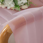 OVZME Blush Pink Sheer Curtains 36 inch Length 2 Panels Set, Light Filtering Voile Rod Pocket Short Window Curtians for Bathroom Living Room Farmhouse Small Windows, Each 42Wx36L Inches