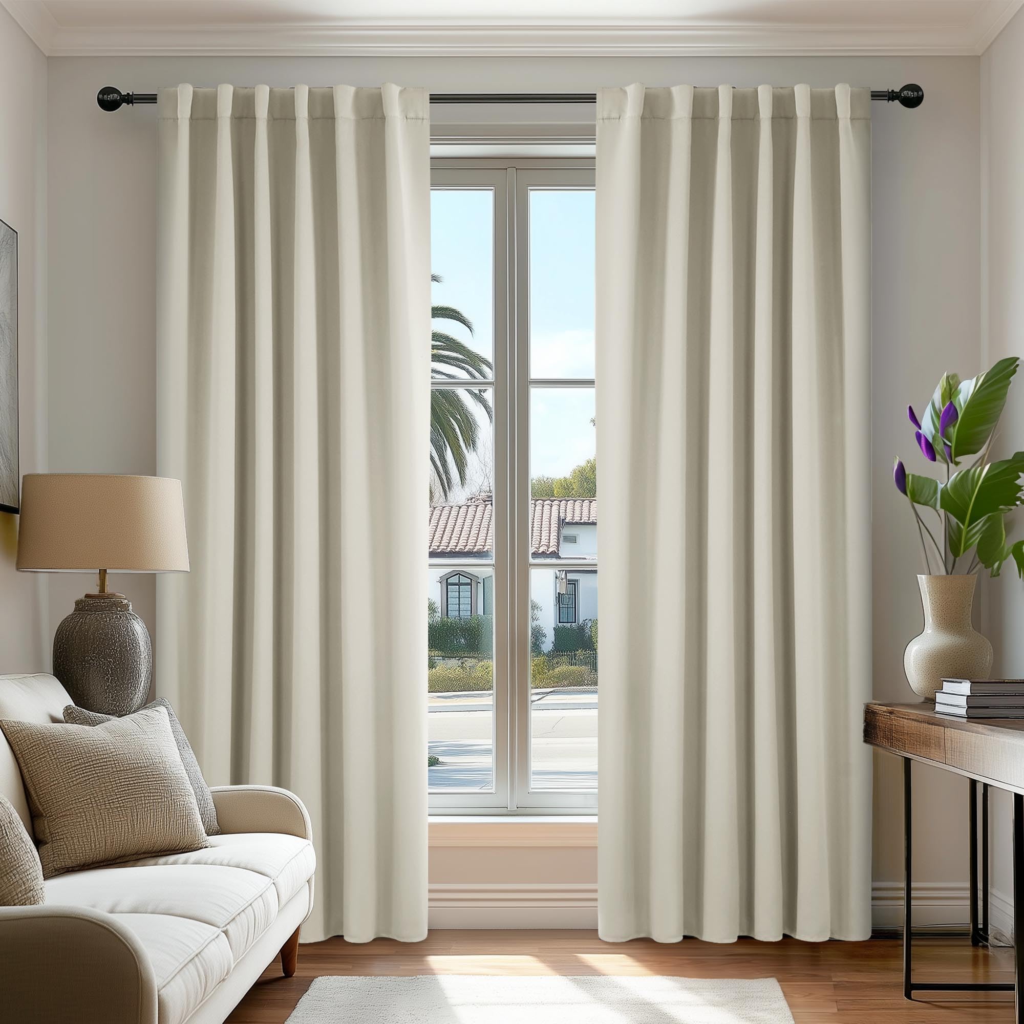 Deconovo Blackout Curtains for Bedroom, Living Room Curtains 84 Inches Long