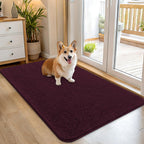 OLANLY Dog Door Mat for Muddy Paws 45x27, Super Absorbent Chenille Mud Mat