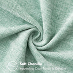 MIULEE Pack of 2 Couch Throw Pillow Covers 18x18 Inch Aqua Green Farmhouse Decorative Pillow Covers with Stitched Edge Soft Chenille Solid Dyed Spring Pillow Covers for Sofa Bed Living Room