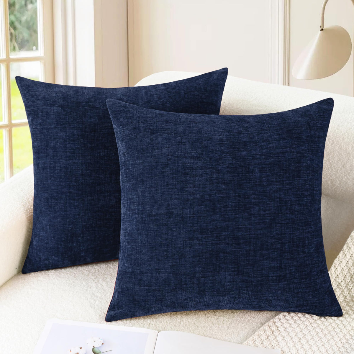 CaliTime Decorative Couch Throw Pillow Covers 20 X 20 Inches Light Taupe
