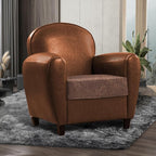 Leather Look Couch Cushion Covers Sofa Seat Slipcovers Sets Couches Furniture Protector for Sectional Armchair Loveseat Pets Kids Stretch Spandex Fabric (1 Cushion Armchair, Brown)