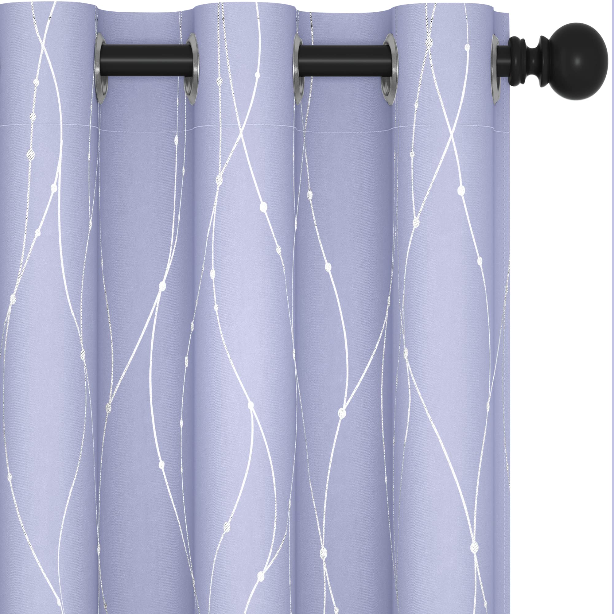 Deconovo Living Room Curtains 72 Inches Long, Blackout Curtains for Bedroom