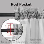 Simplebrand Grey Sheer Curtains 72 Inches Long 2 Panels for Living Room, Rod Pockets Airy Window Treatments Voile Sheer Curtain Panels Lightweight for Front Back Patio Glass Door, 42" Width