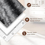 TWINNIS Super Soft Shaggy Rugs Fluffy Carpets, 5x8 Feet, Indoor Modern Plush Area Rugs for Living Room Bedroom Kids Room Nursery Home Decor, Upgrade Anti-Skid Rectangular Fuzzy Rug, Gray Black