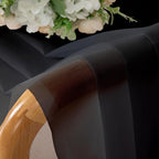 Simplebrand Black Sheer Curtains 90 Inches Long, Light Filtering Rod Pocket Solid Color Window Sheer Curtain Panels, Elegant Curtains & Drapes for Living Room, Bedroom 2 Panels (Black, 59" W x 90" L)