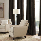 RYB HOME Brown Velvet Curtains 72 inches with Hook Belt, Back Tab