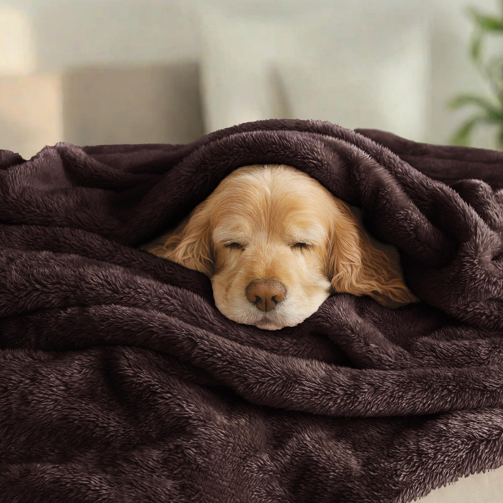 Exclusivo Mezcla Fuzzy Plush Fleece Bed Blanket Twin XL Size, Coffee