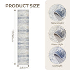 Restydon 2x12 Runner Rug Non Slip,Washable Hallway Runner Rug,Blue