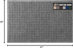 GORILLA GRIP® Ultra Absorbent Front Door Mat Outside Entrance, 47x35, Traps Dirt and Moisture, HydroABSORB Indoor Outdoor Doormat Holds Up to 6 Cups Water, Stain and Fade Resistant Welcome Mat, Grey